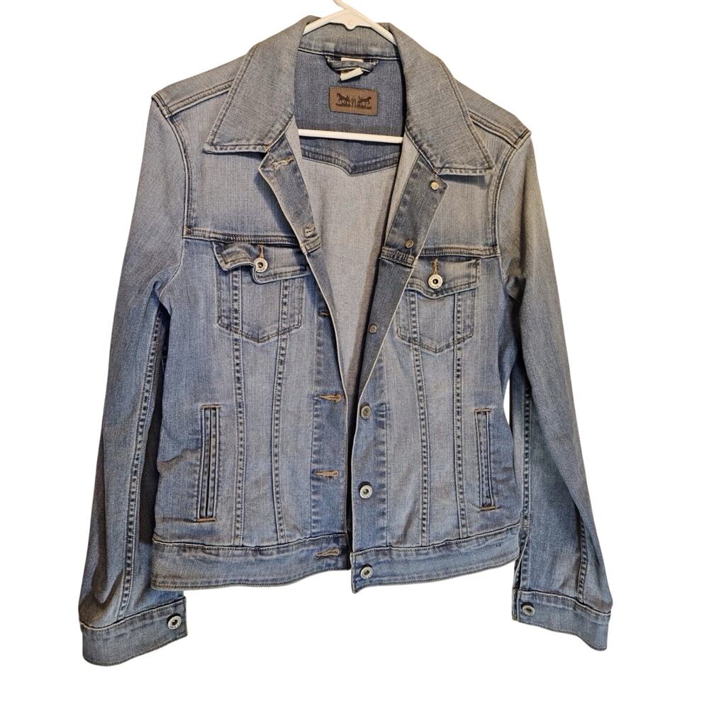 Vintage Levis Strauss‎ Signature Denim Jean Jacket S Light Wash 4 Pockets